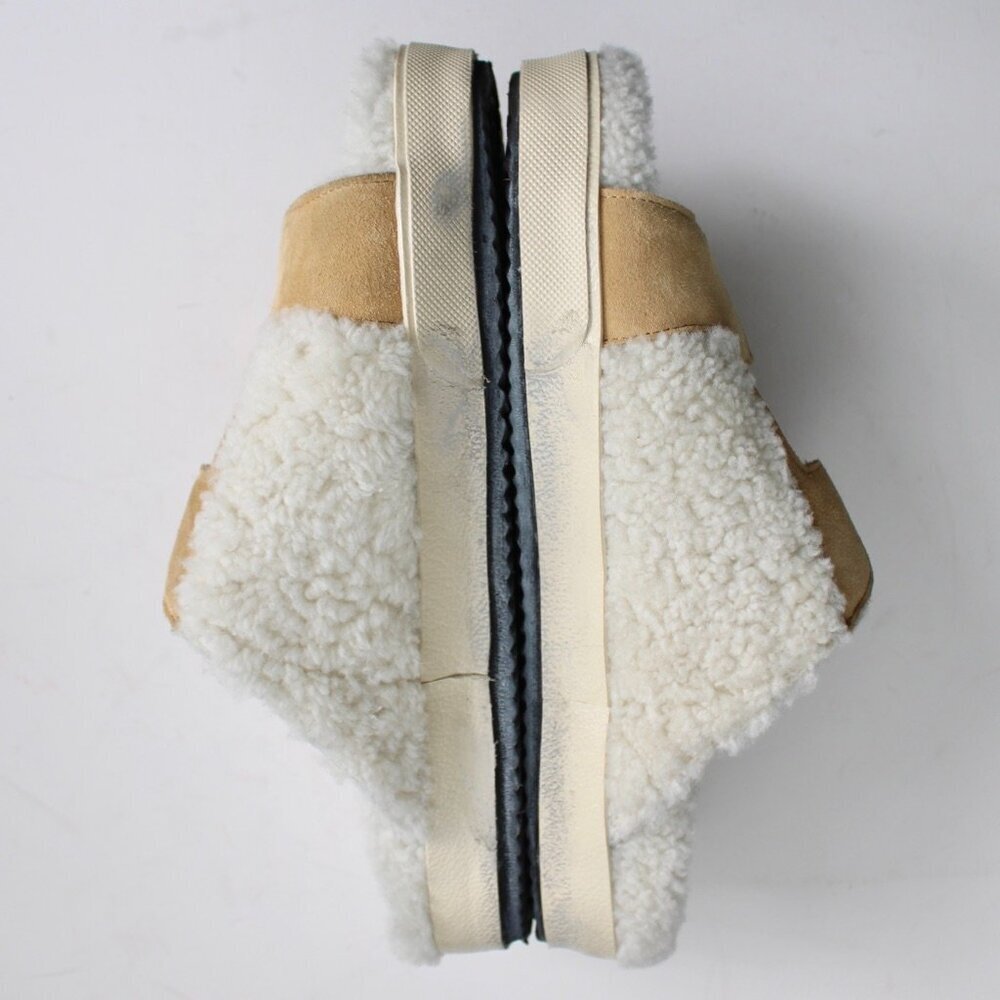 Hidnander Women's SUNDL Shearling Caramel Tan Red Sandals Size 41 EU / 10 US - Picture 5 of 11